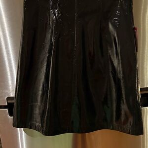 Vince Camuto Shiny Black A-Line Skirt-NWT